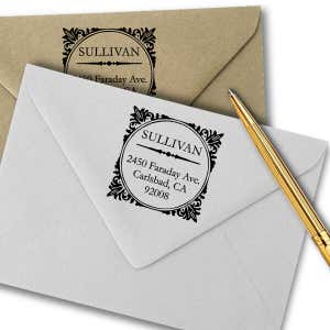 Sullivan Square Address Stamp Imprint Example