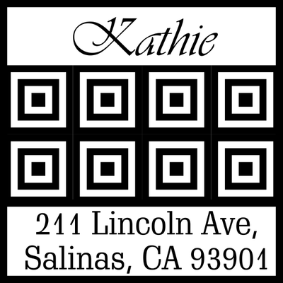 Lincoln Tile Square Address Stamp