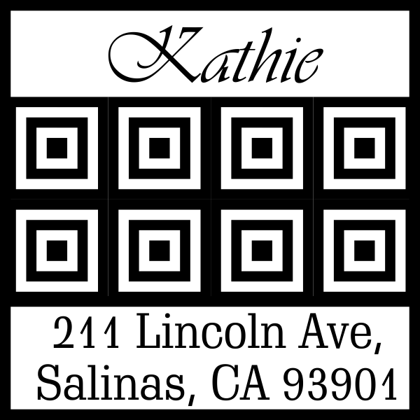 Lincoln Tile Square Address Stamp
