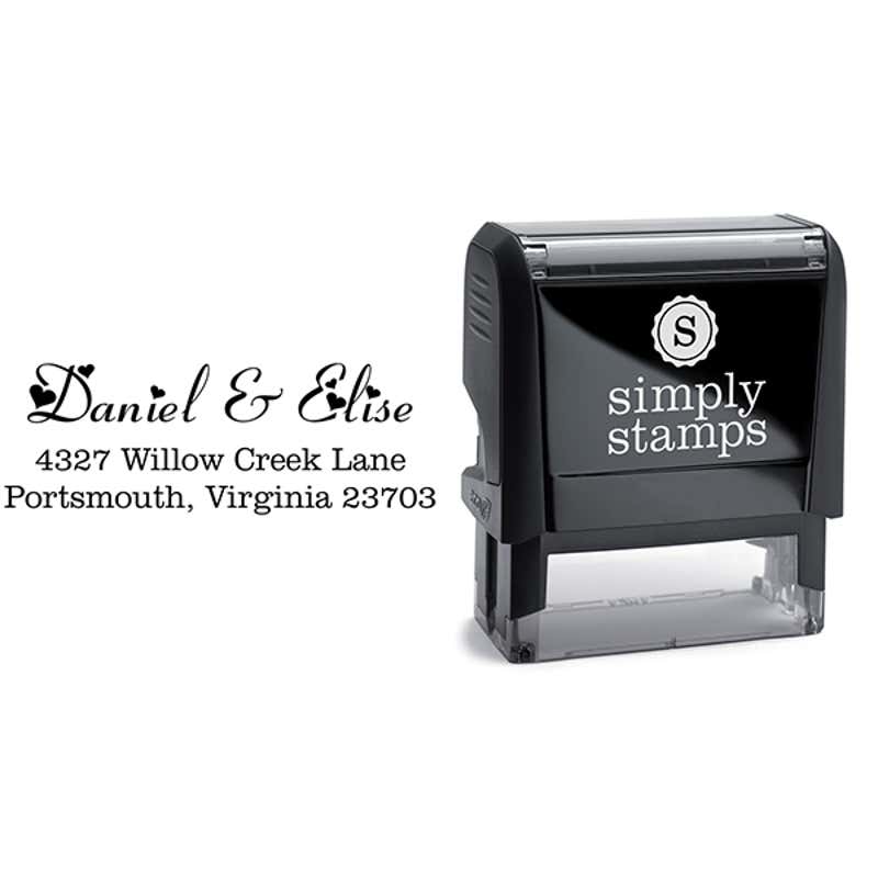 Willow Hearts Address Stamp Body and Design