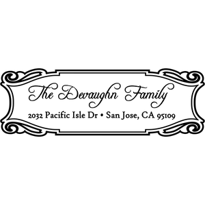 Rectangle plate address stamp