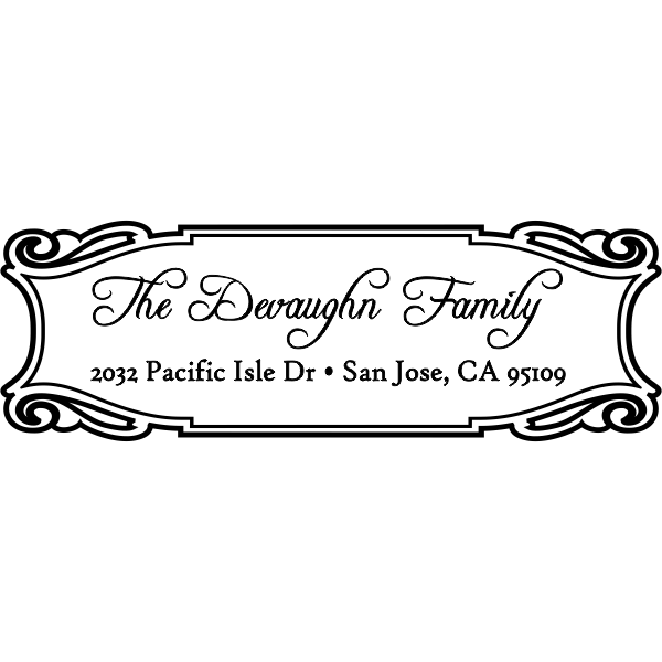 Rectangle plate address stamp