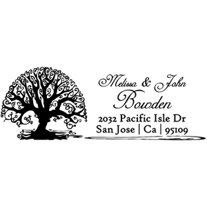 Tree rubber address stamp