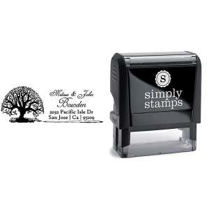 Bowden Curve Tree Address Stamp Body and Design