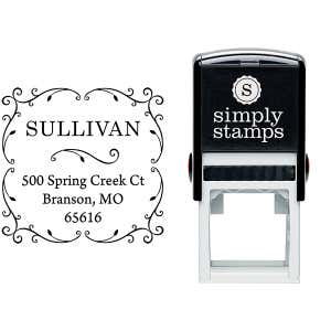 Sullivan Vine Address Stamp Body and Design