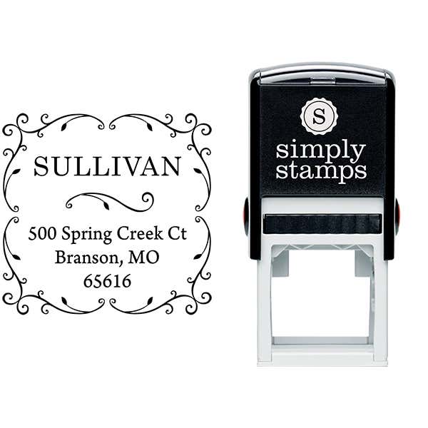 Sullivan Vine Address Stamp Body and Design