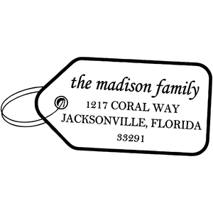 Holiday Gift Tag return address stamper