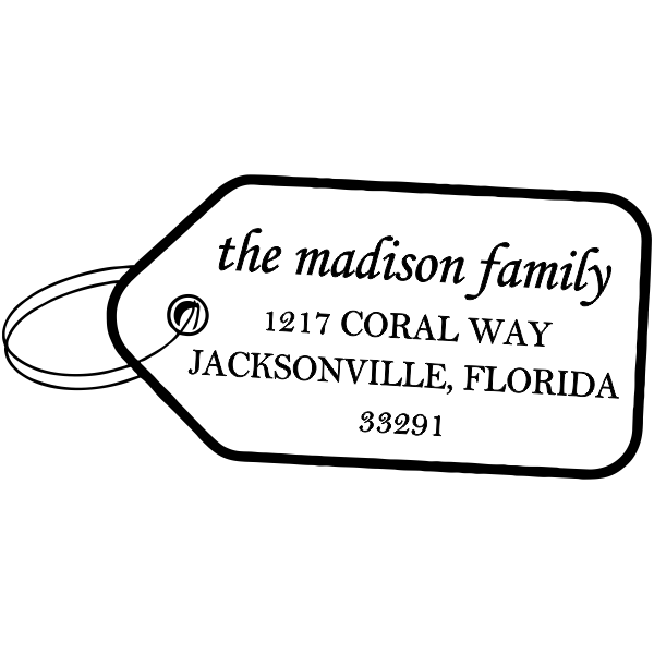 Holiday Gift Tag return address stamper