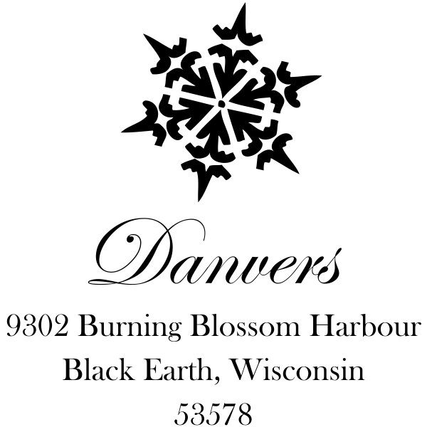 Danvers Snowflake address stamp