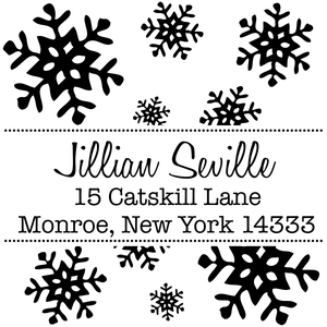Holiday Snowflake return address stamp