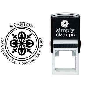 Stanton Deco Round Address Stamp Body and Design