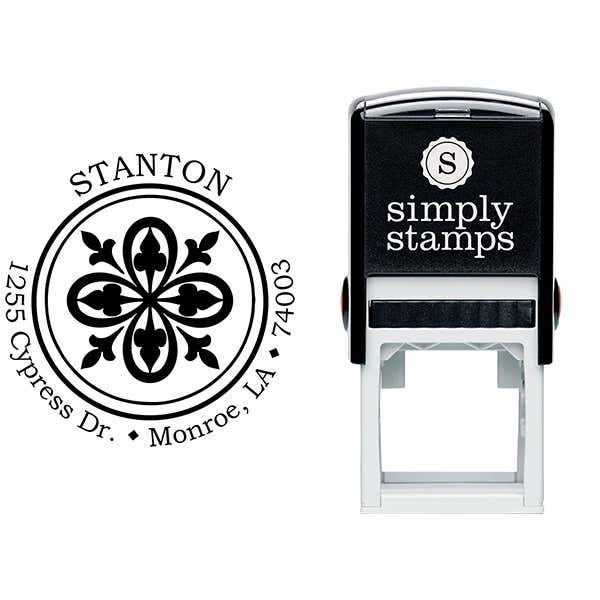 Stanton Deco Round Address Stamp Body and Design