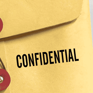 CONFIDENTIAL solid letter Stock Stamp