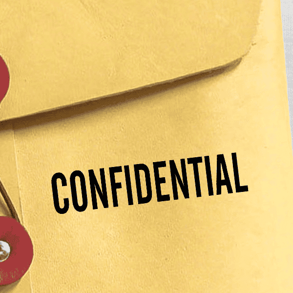 CONFIDENTIAL solid letter Stock Stamp