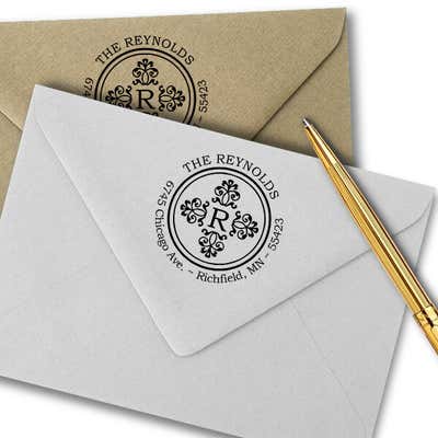 Reynolds Deco Round Address Stamp - alternate view