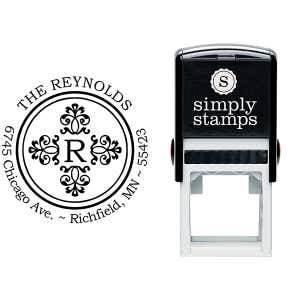 Reynolds Deco Round Address Stamp Body and Design