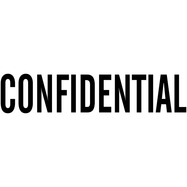 CONFIDENTIAL solid letter Stock Stamp