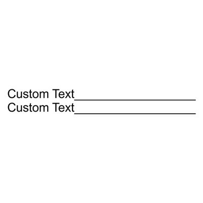 2 Line Form Custom Rubber Stamp - alternate view