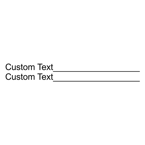 2 Line Form Custom Rubber Stamp