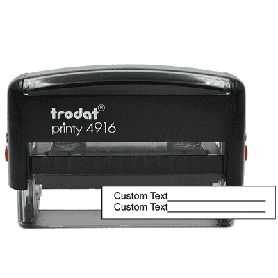2 Line Form Custom Rubber Stamp
