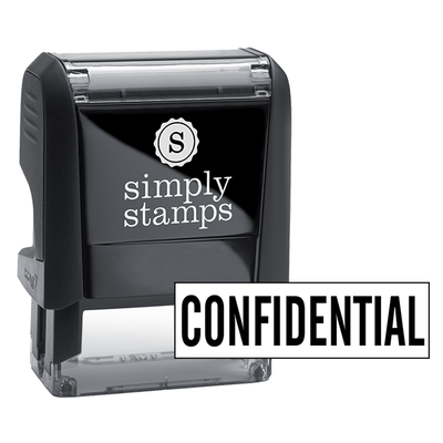CONFIDENTIAL solid letter Stock Stamp