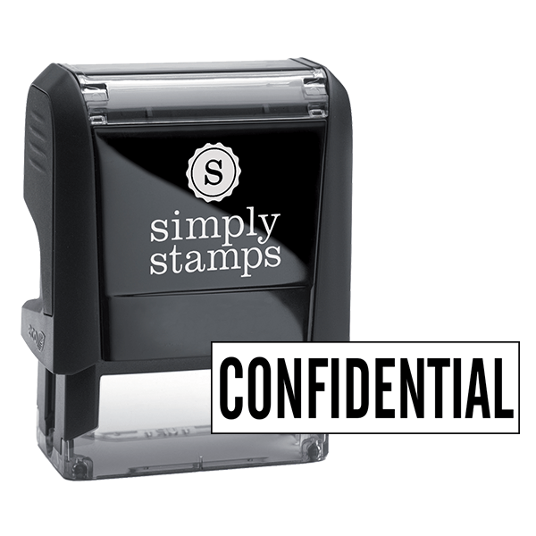 CONFIDENTIAL Solid Letter Stock Stamp
