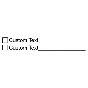 2 Line Box Form Custom Rubber Stamp Imprint Example
