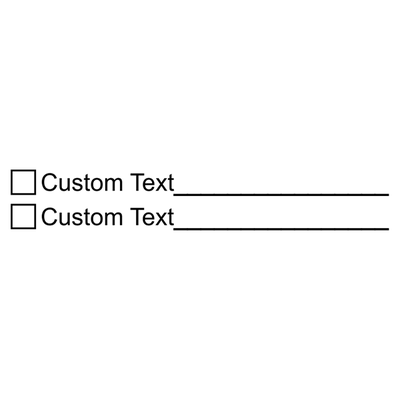 2 Line Box Form Custom Rubber Stamp - alternate view