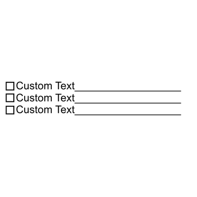 3 Line Box Form Custom Rubber Stamp - alternate view