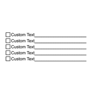 5 Line Box Form Custom Rubber Stamp Imprint Example