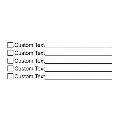 5 Line Box Form Custom Rubber Stamp - alternate view