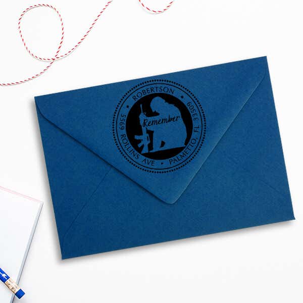 Remember Our Soldiers Address Stamp Imprint Example
