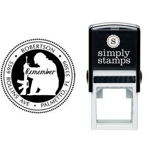 Remember Our Soldiers Address Stamp Body and Design