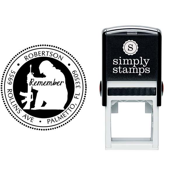 Remember Our Soldiers Address Stamp Body and Design