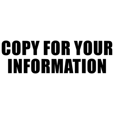 Copy For Your Information Stock Stamp - alternate view