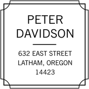 Scalloped Frame Border Return Address Stamp
