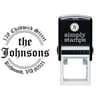 Round Double Arc Return Address Stamp Body and Design