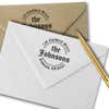 Round Double Arc Return Address Stamp Imprint Example