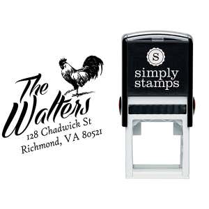 Country Rooster Farm Return Address Stamp Body and Design