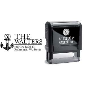 Nautical Sailor Anchor Return Address Stamp Body and Design
