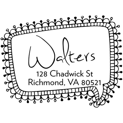 Craft Pin Quote Bubble Return Address Stamp