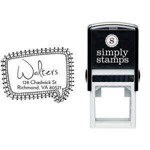 Craft Pin Quote Bubble Return Address Stamp Body and Design
