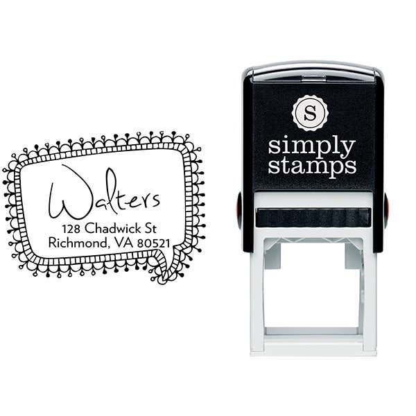 Craft Pin Quote Bubble Return Address Stamp Body and Design