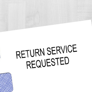 Return Service Requested Rubber Stamp