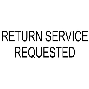 Return Service Requested Rubber Stamp