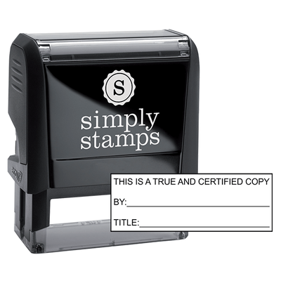 True and Certified Copy Stock Stamp
