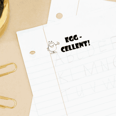 EGG-CELLENT Teacher Feedback Stamp - alternate view