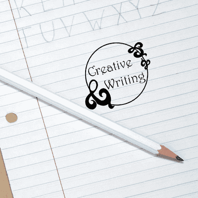 Decorative Creative Writing Teacher Stamp - alternate view