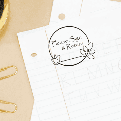 Bird Branch Sign and Return Teacher Stamp - alternate view
