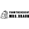 From The Desk Of Bold Backpack Rubber Teacher Stamp